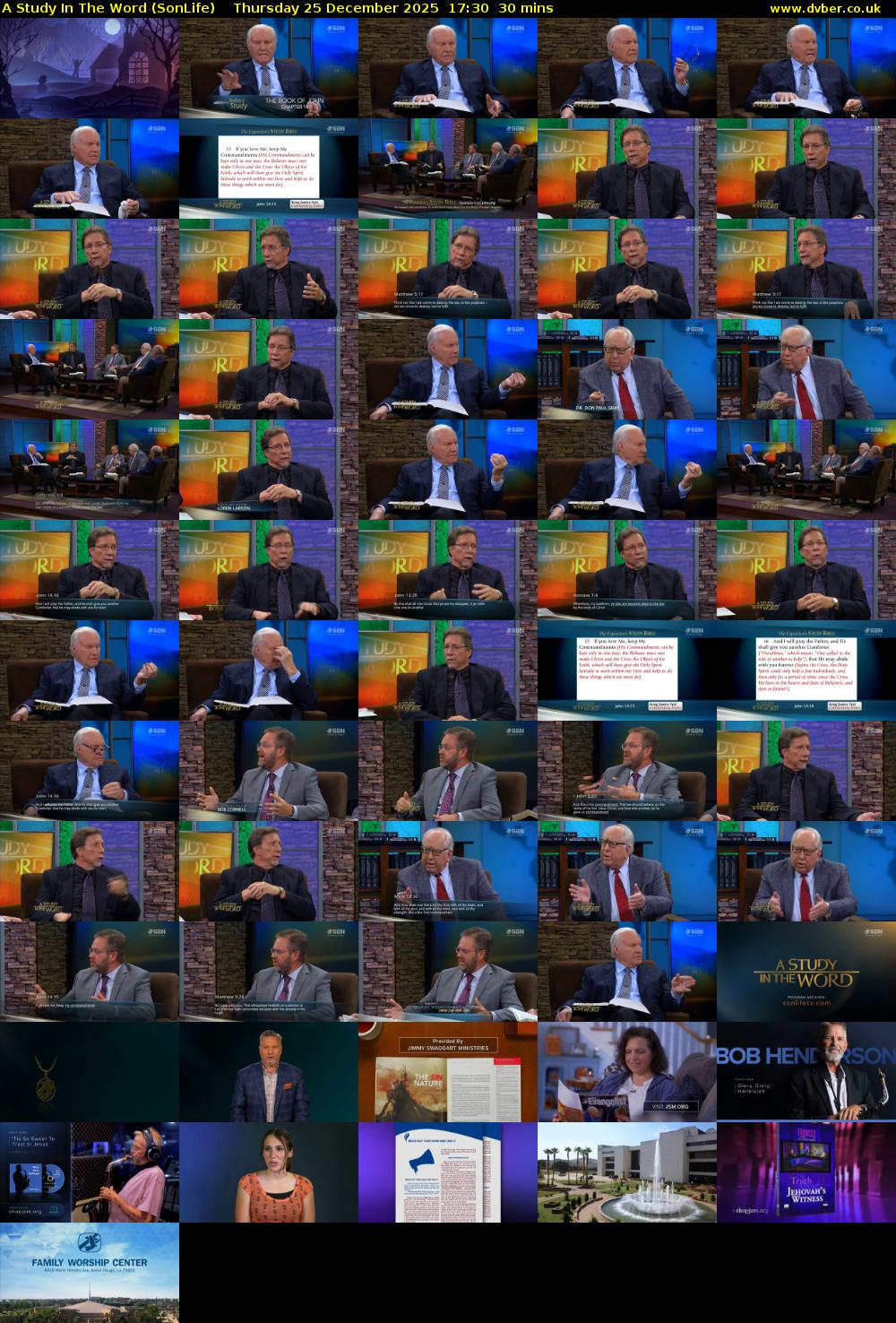 A Study In The Word (SonLife) Thursday 25 December 2025 17:30 - 18:00