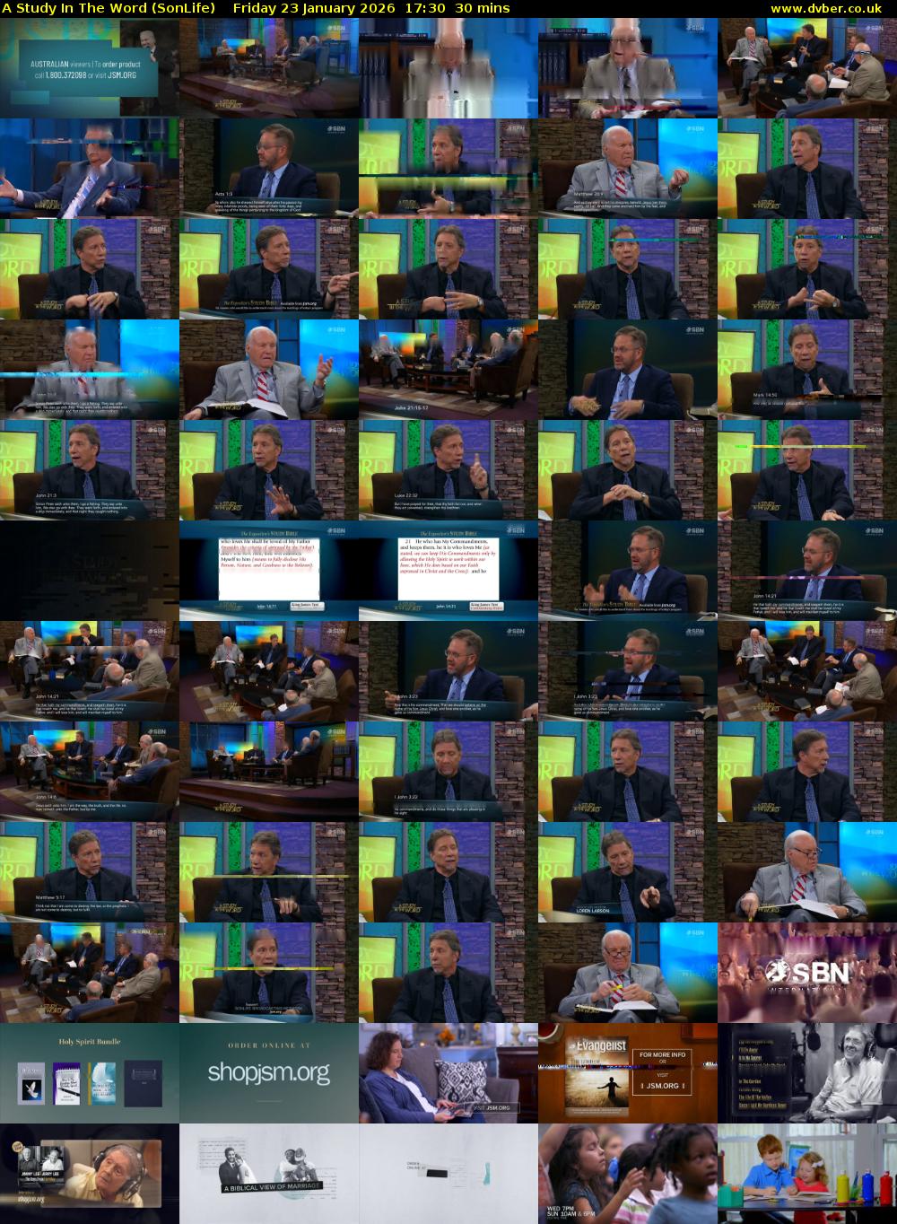 A Study In The Word (SonLife) Friday 23 January 2026 17:30 - 18:00