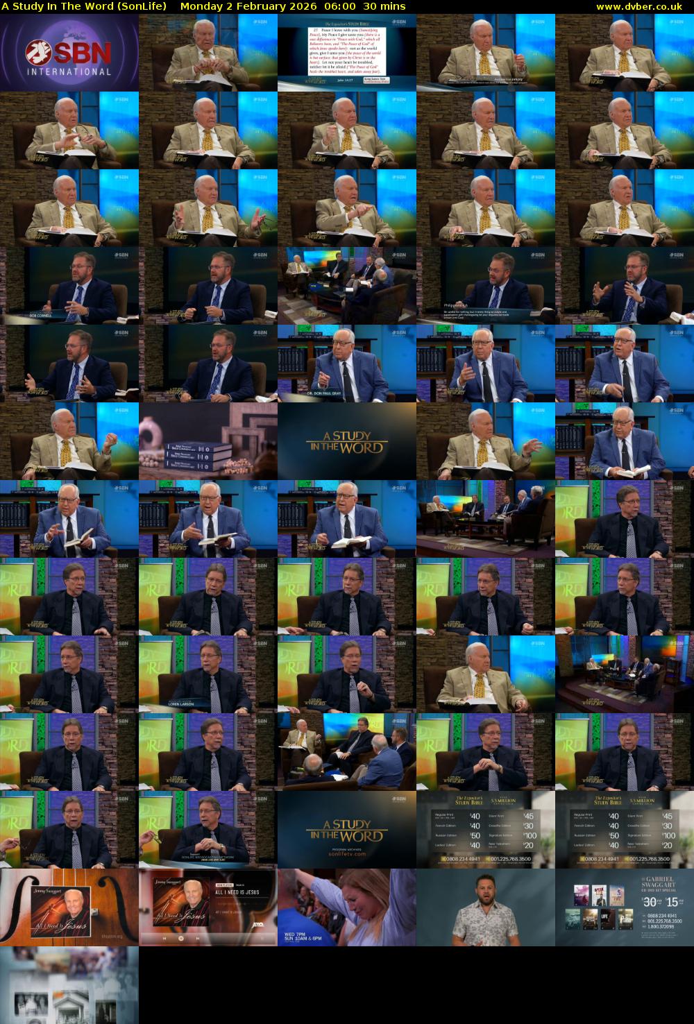 A Study In The Word (SonLife) Monday 2 February 2026 06:00 - 06:30