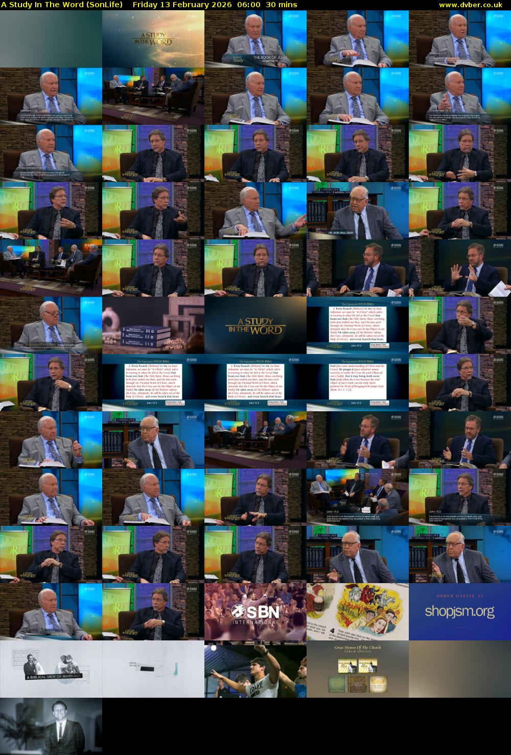 A Study In The Word (SonLife) Friday 13 February 2026 06:00 - 06:30