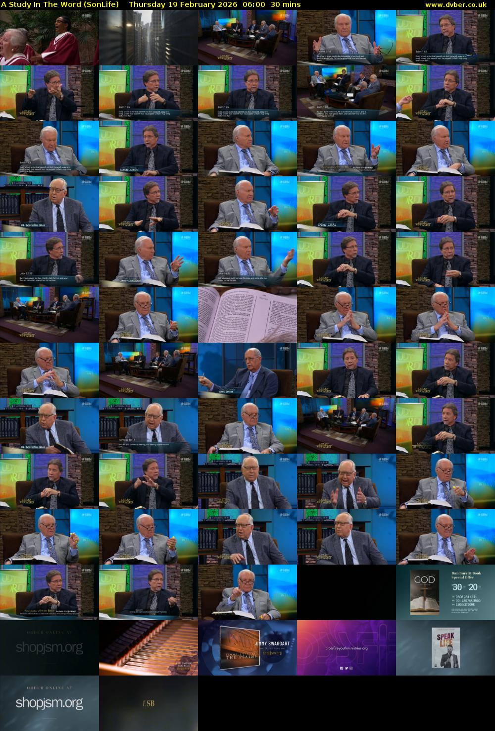 A Study In The Word (SonLife) Thursday 19 February 2026 06:00 - 06:30