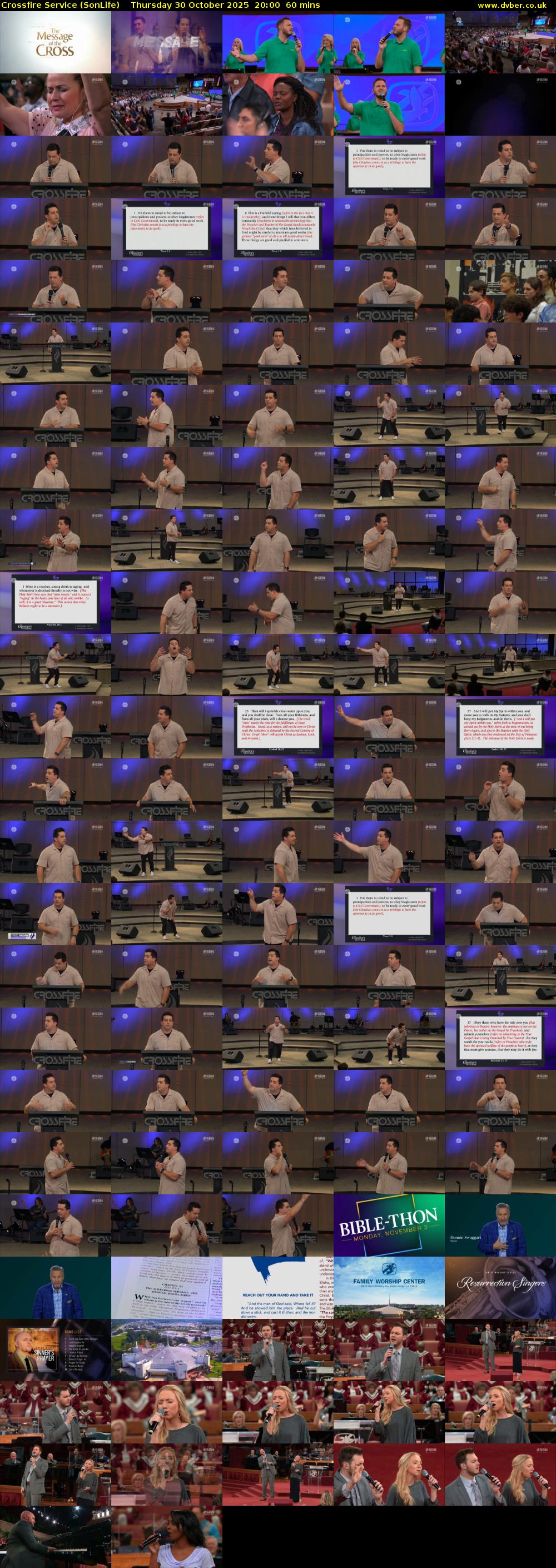 Crossfire Service (SonLife) Thursday 30 October 2025 20:00 - 21:00