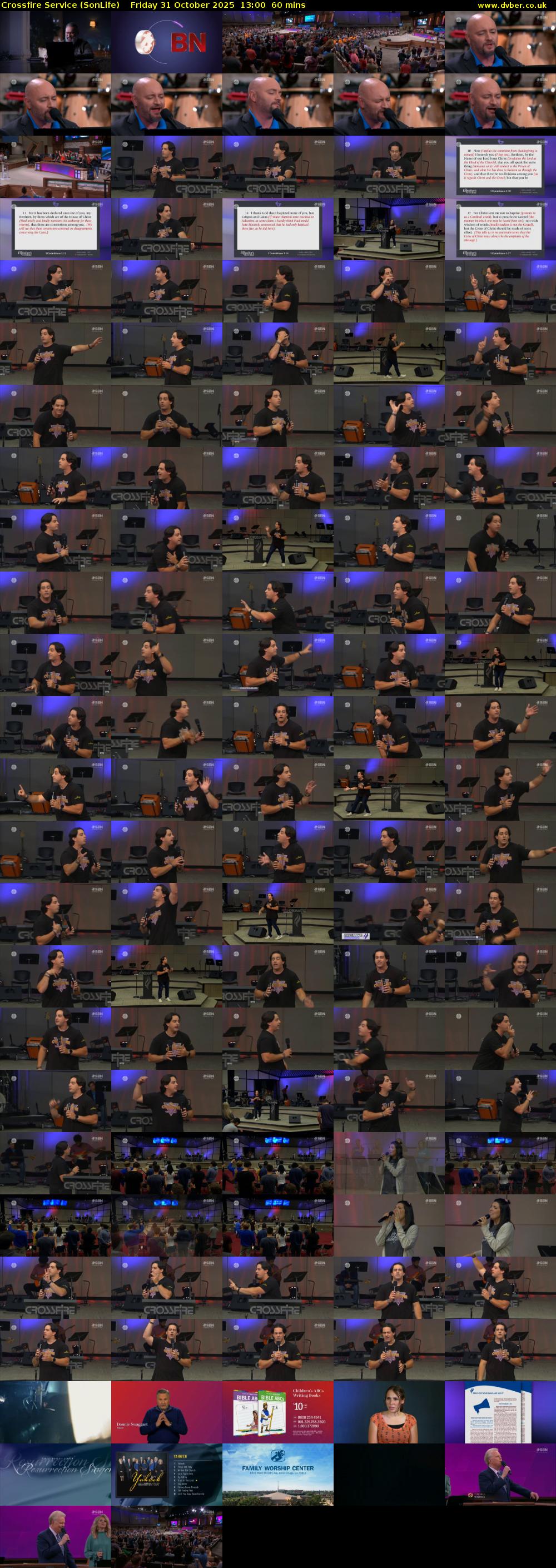 Crossfire Service (SonLife) Friday 31 October 2025 13:00 - 14:00