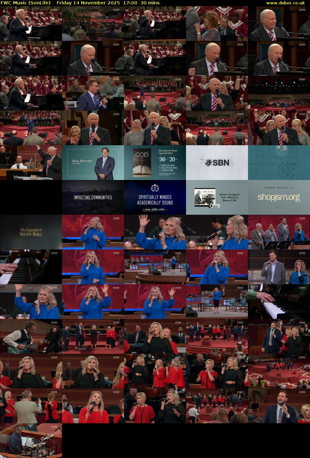 FWC Music (SonLife) Friday 14 November 2025 17:00 - 17:30