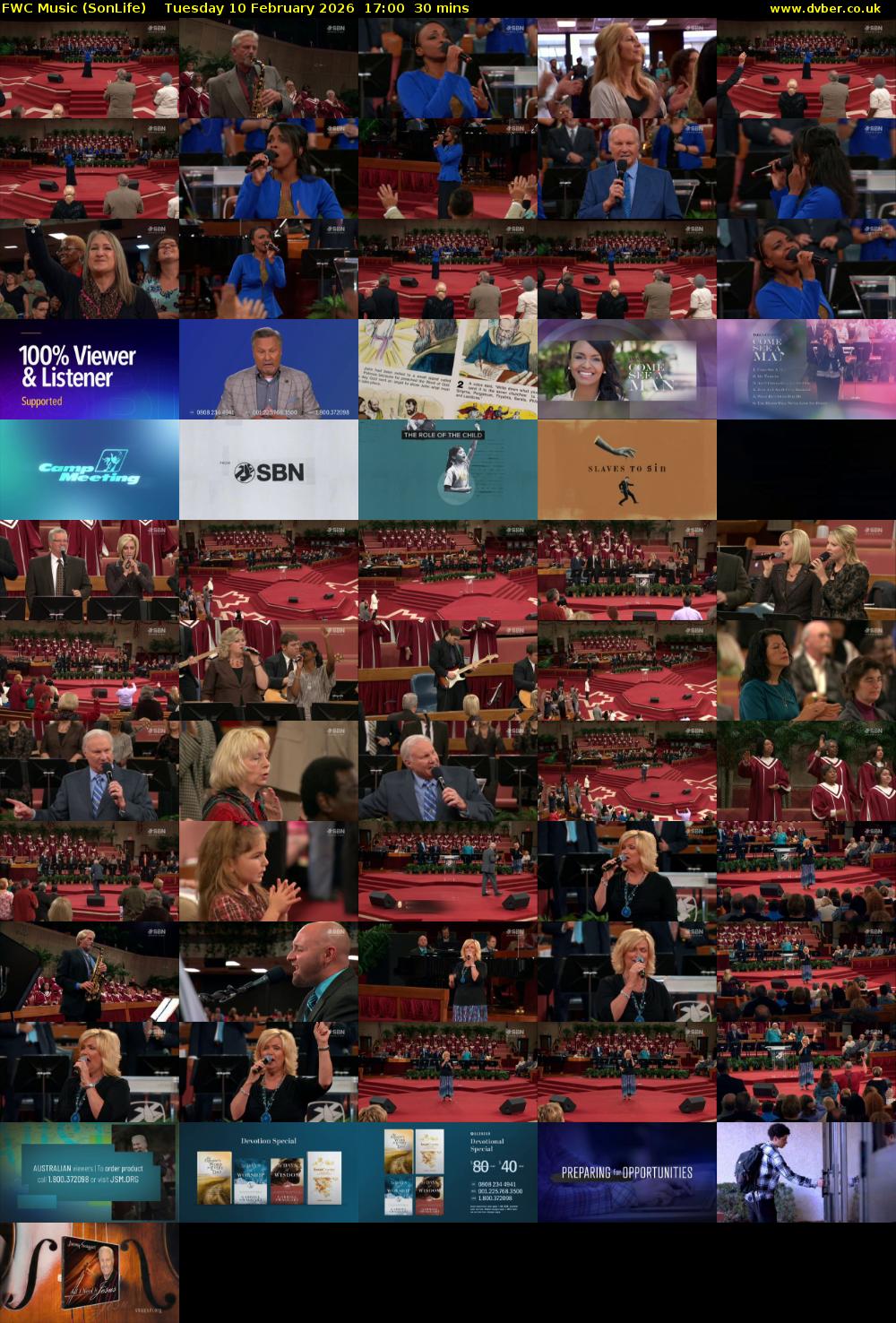 FWC Music (SonLife) Tuesday 10 February 2026 17:00 - 17:30