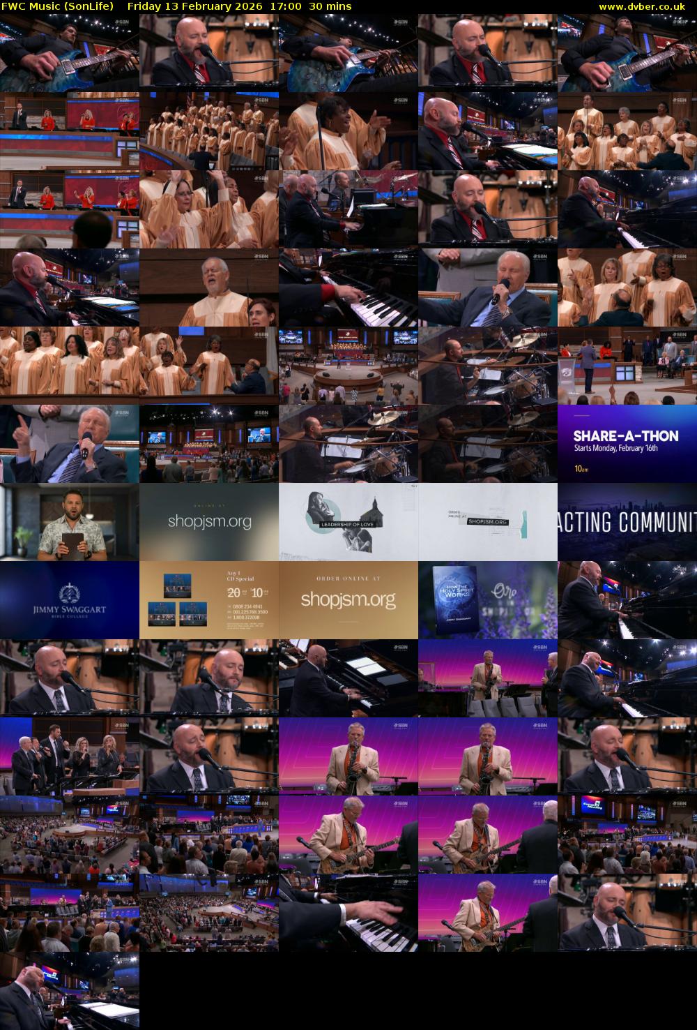 FWC Music (SonLife) Friday 13 February 2026 17:00 - 17:30