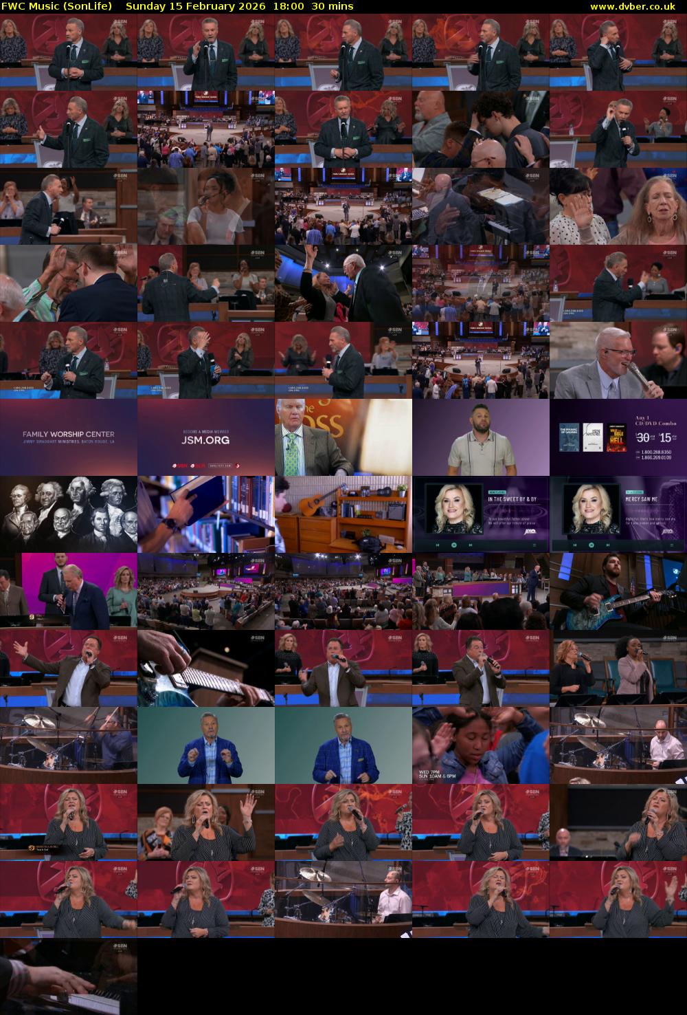 FWC Music (SonLife) Sunday 15 February 2026 18:00 - 18:30