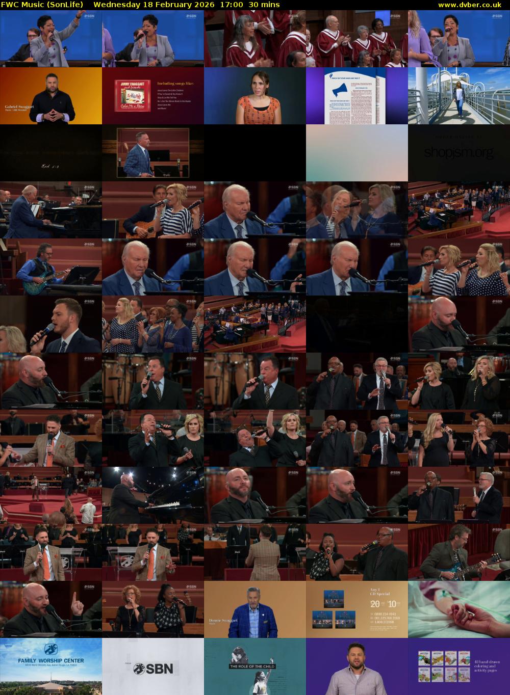 FWC Music (SonLife) Wednesday 18 February 2026 17:00 - 17:30