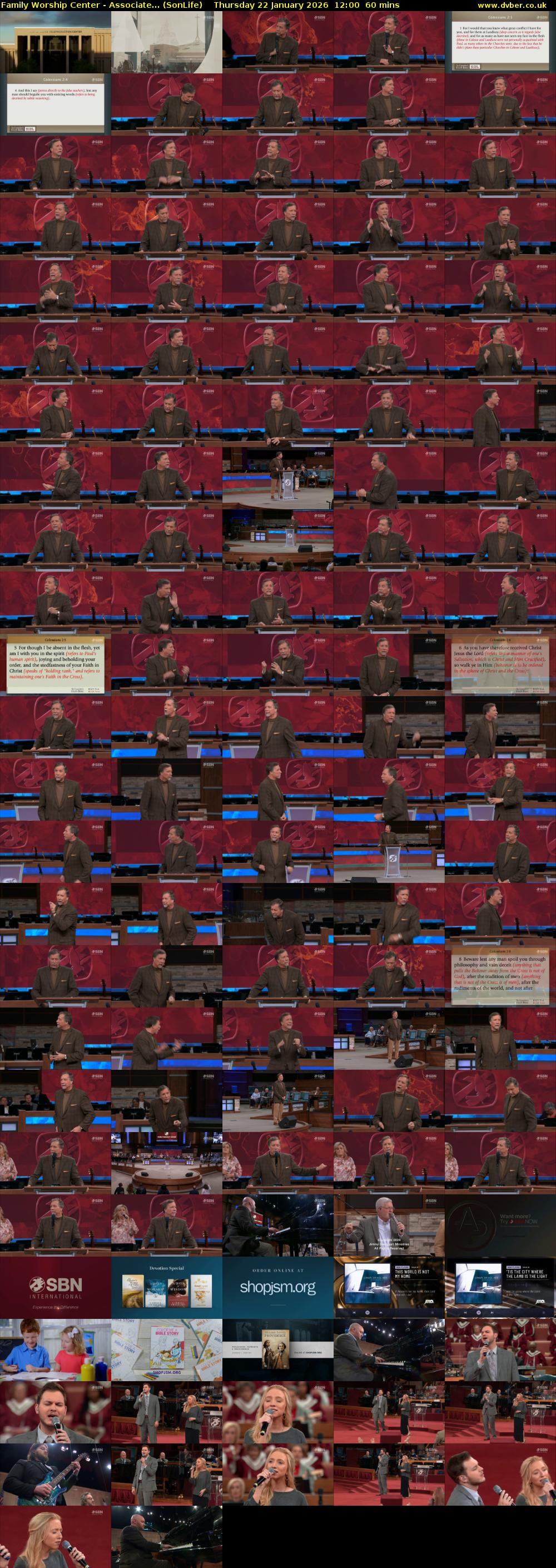 Family Worship Center - Associate... (SonLife) Thursday 22 January 2026 12:00 - 13:00