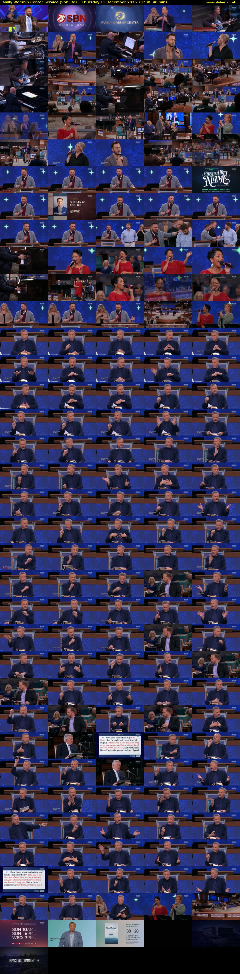 Family Worship Center Service (SonLife) Thursday 11 December 2025 01:00 - 02:30