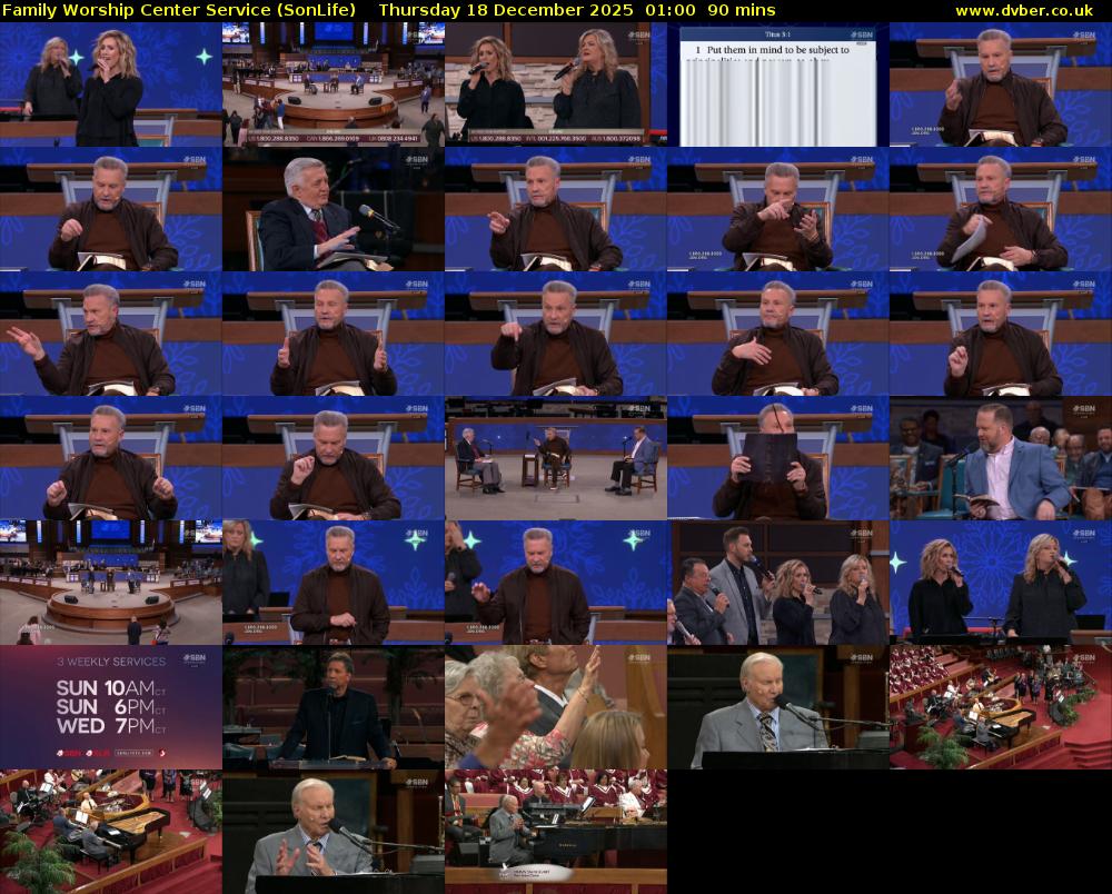 Family Worship Center Service (SonLife) Thursday 18 December 2025 01:00 - 02:30