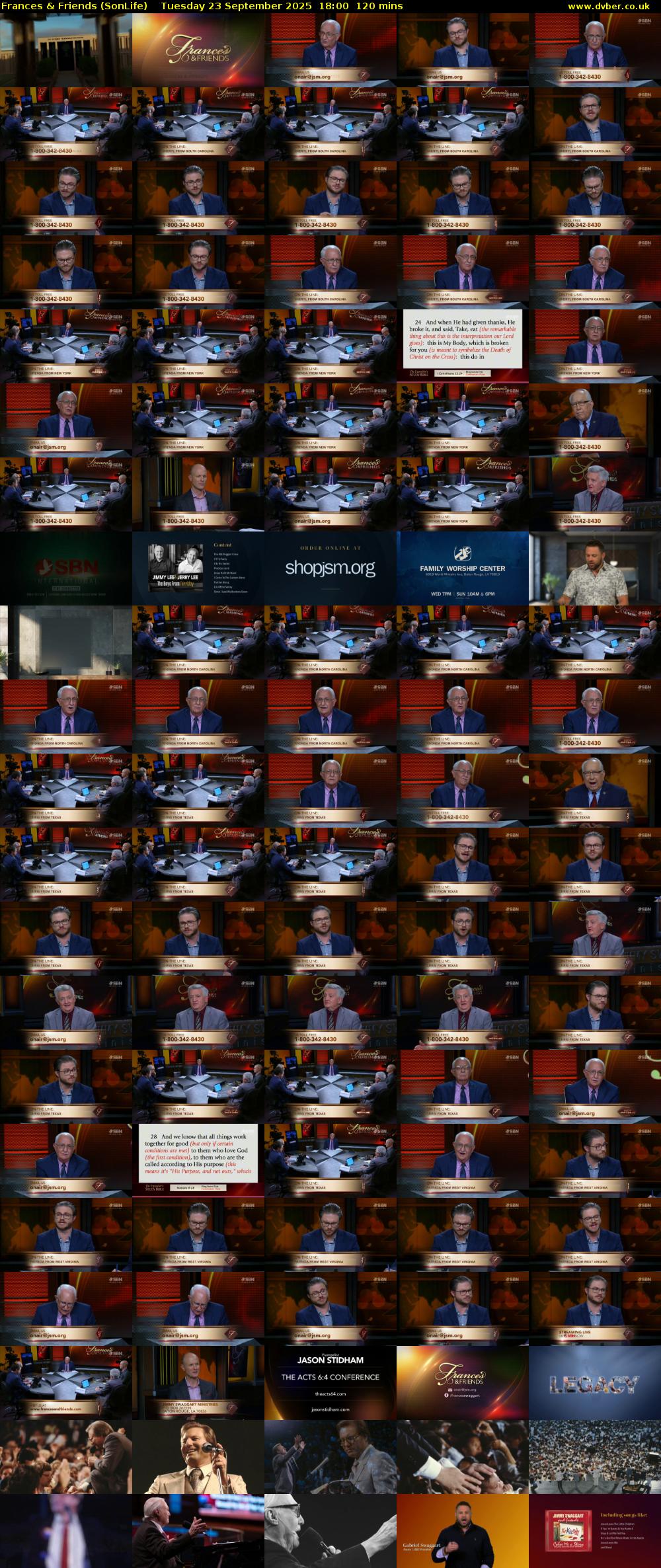 Frances & Friends (SonLife) Tuesday 23 September 2025 18:00 - 20:00