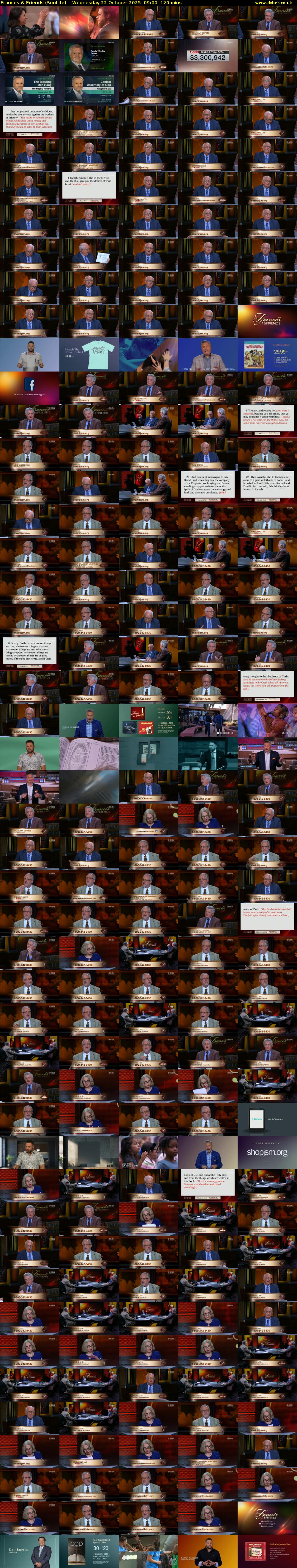 Frances & Friends (SonLife) Wednesday 22 October 2025 09:00 - 11:00