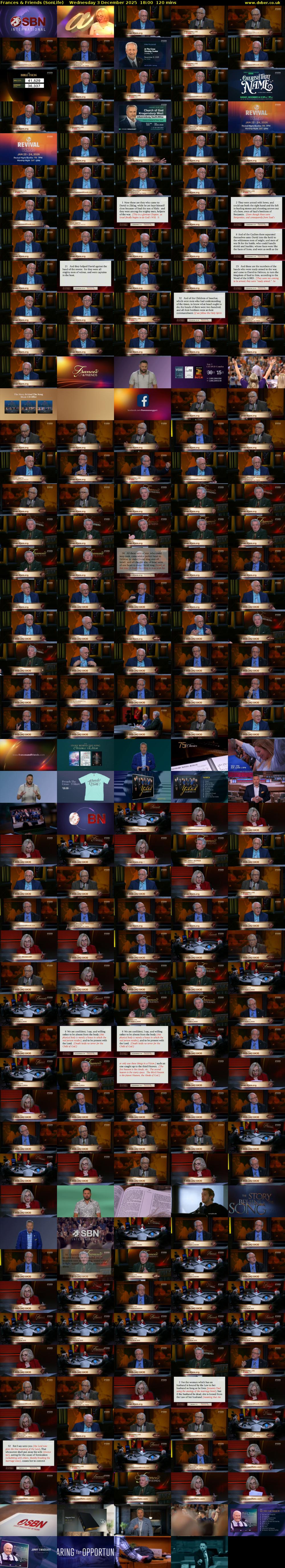 Frances & Friends (SonLife) Wednesday 3 December 2025 18:00 - 20:00