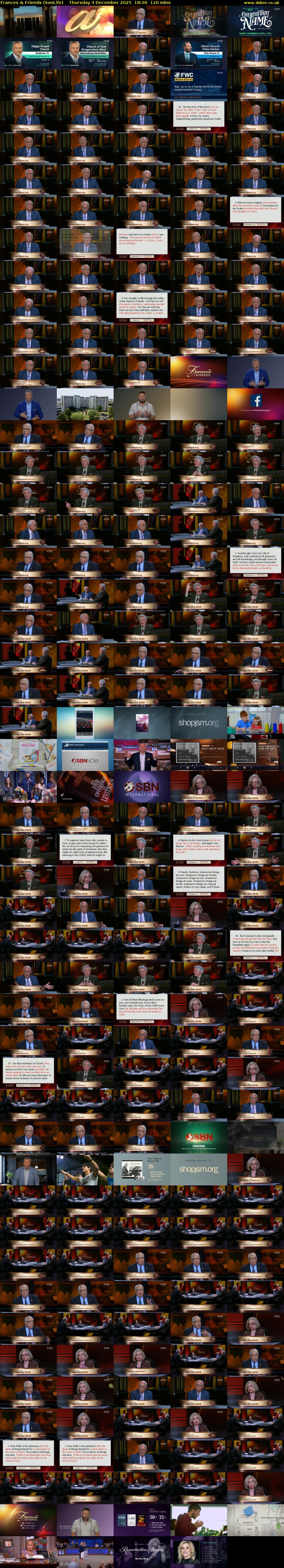 Frances & Friends (SonLife) Thursday 4 December 2025 18:00 - 20:00