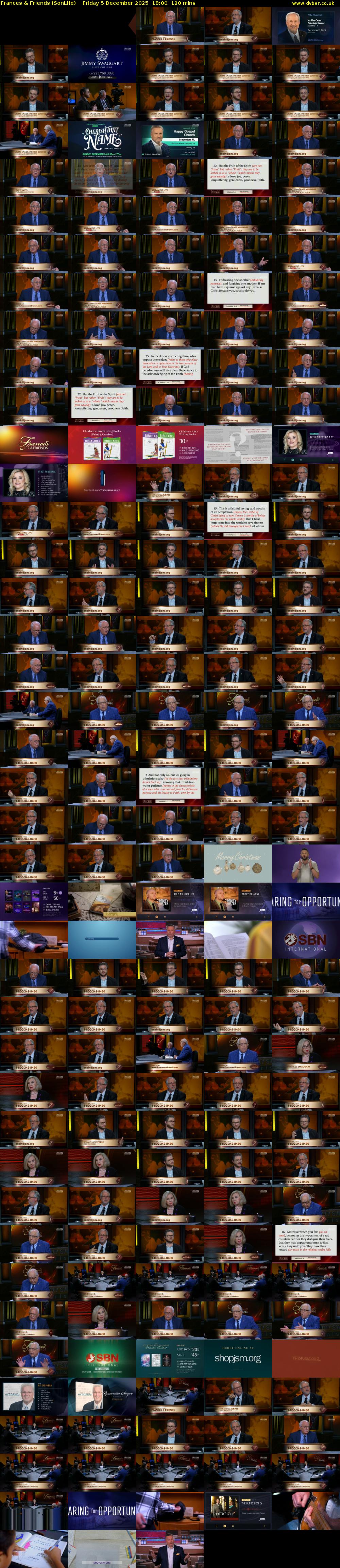 Frances & Friends (SonLife) Friday 5 December 2025 18:00 - 20:00