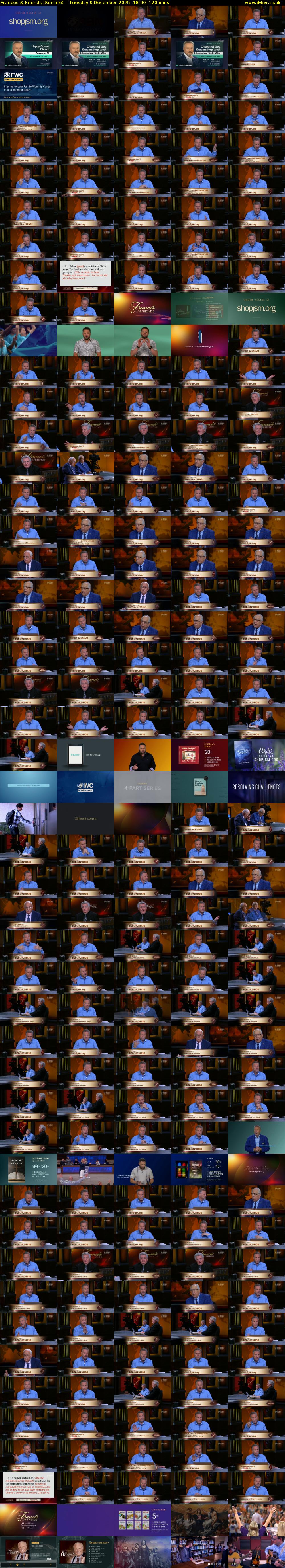 Frances & Friends (SonLife) Tuesday 9 December 2025 18:00 - 20:00