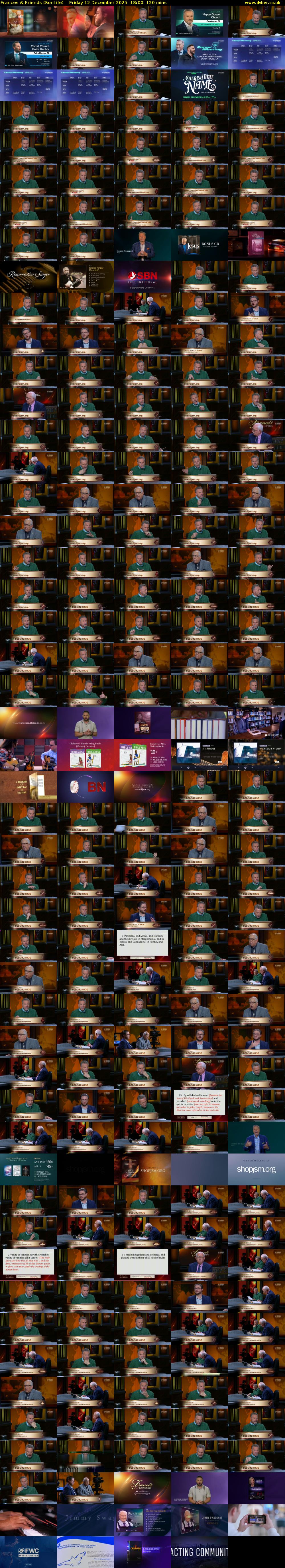 Frances & Friends (SonLife) Friday 12 December 2025 18:00 - 20:00