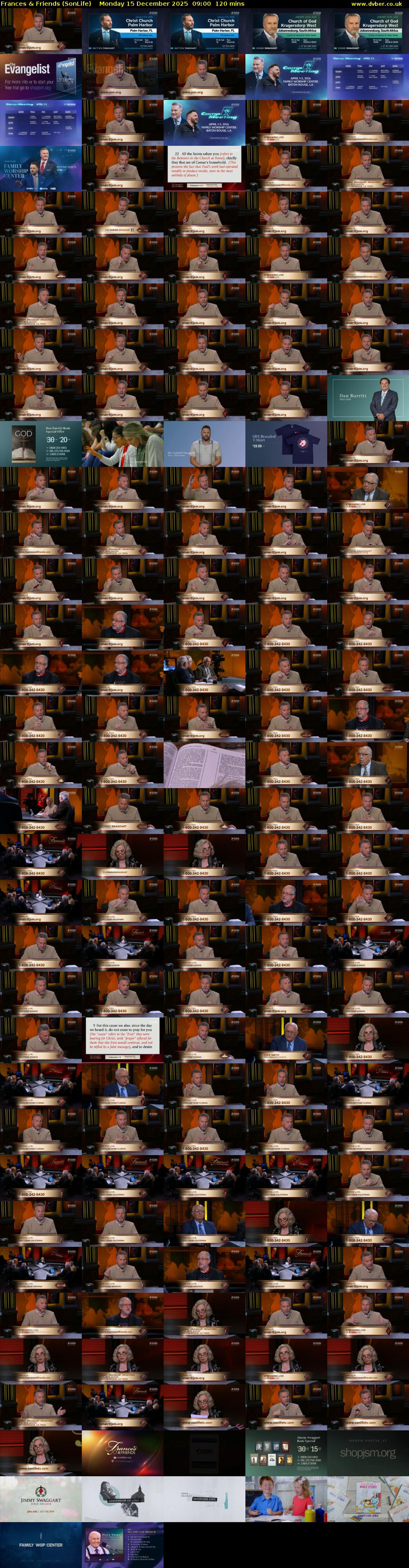 Frances & Friends (SonLife) Monday 15 December 2025 09:00 - 11:00