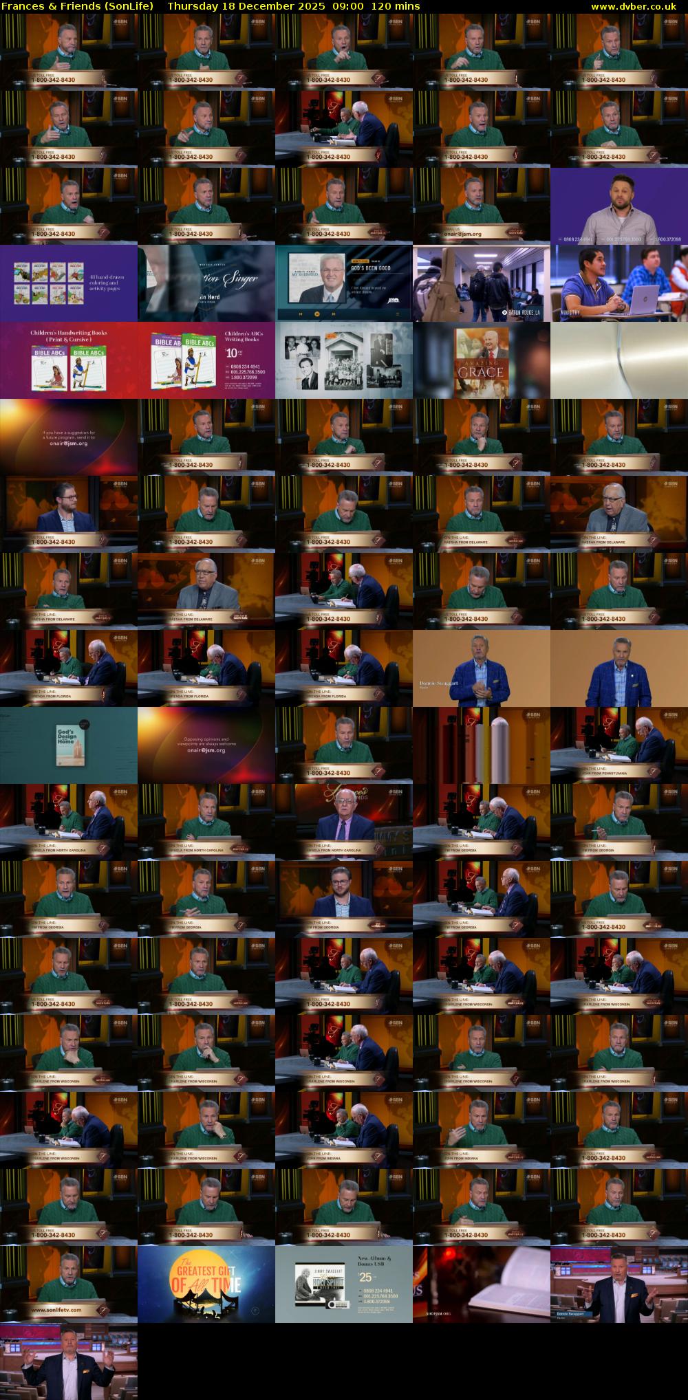 Frances & Friends (SonLife) Thursday 18 December 2025 09:00 - 11:00