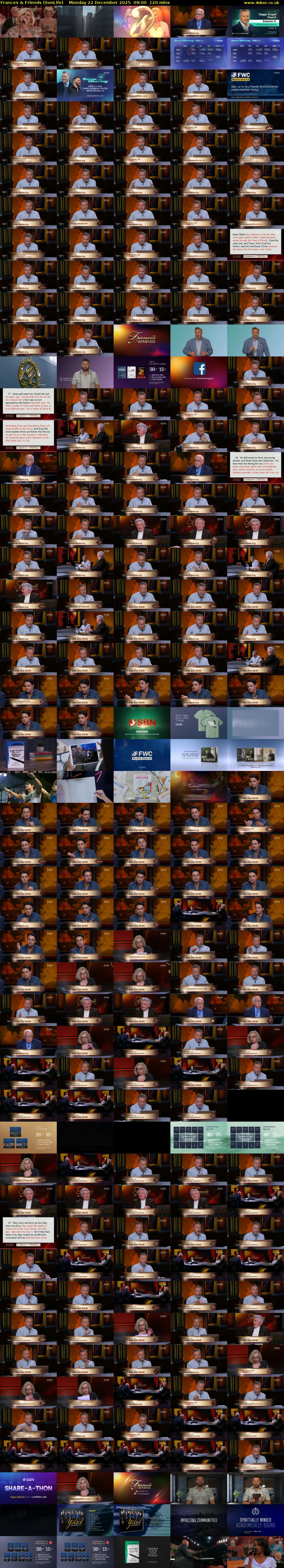 Frances & Friends (SonLife) Monday 22 December 2025 09:00 - 11:00