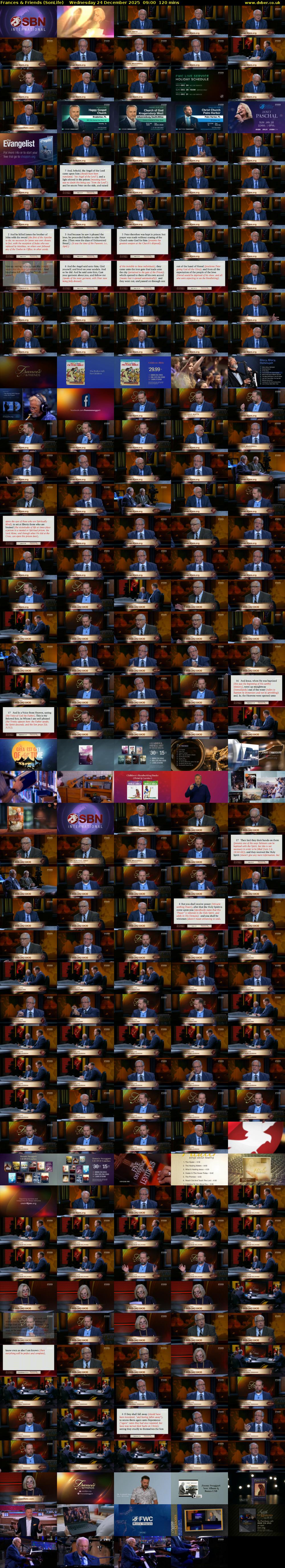 Frances & Friends (SonLife) Wednesday 24 December 2025 09:00 - 11:00