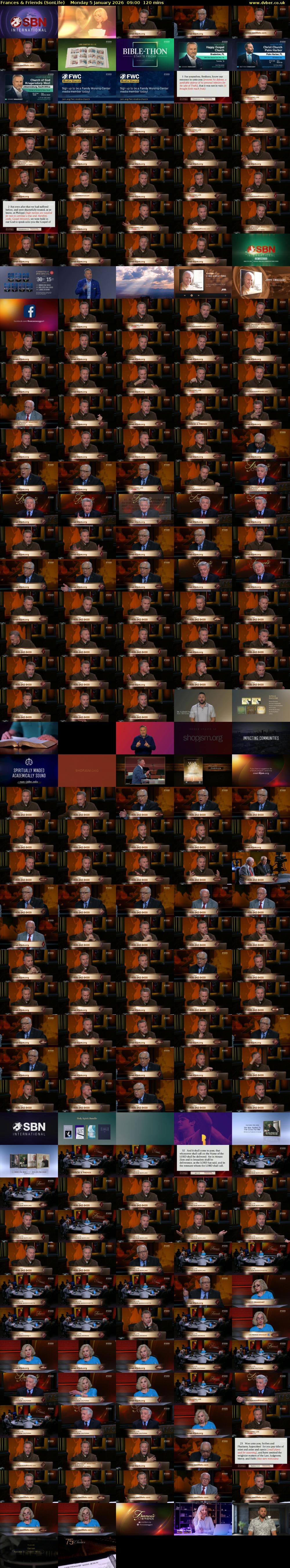 Frances & Friends (SonLife) Monday 5 January 2026 09:00 - 11:00