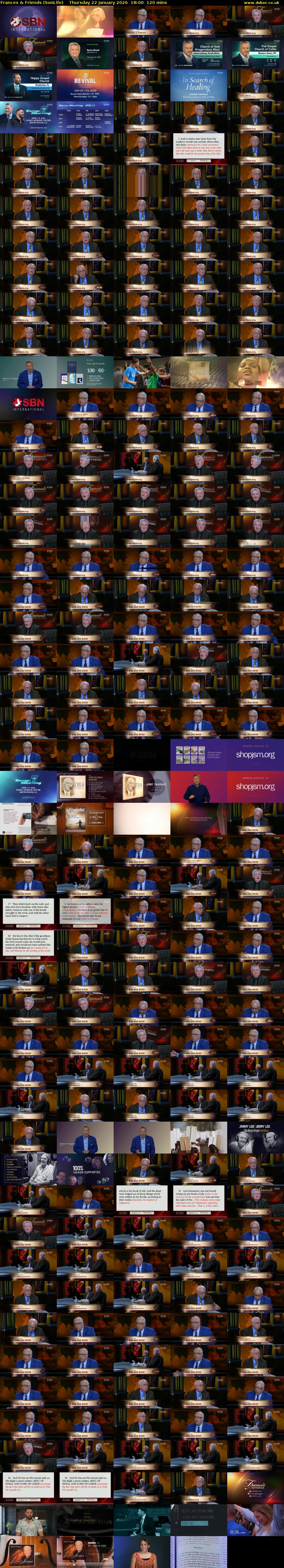 Frances & Friends (SonLife) Thursday 22 January 2026 18:00 - 20:00