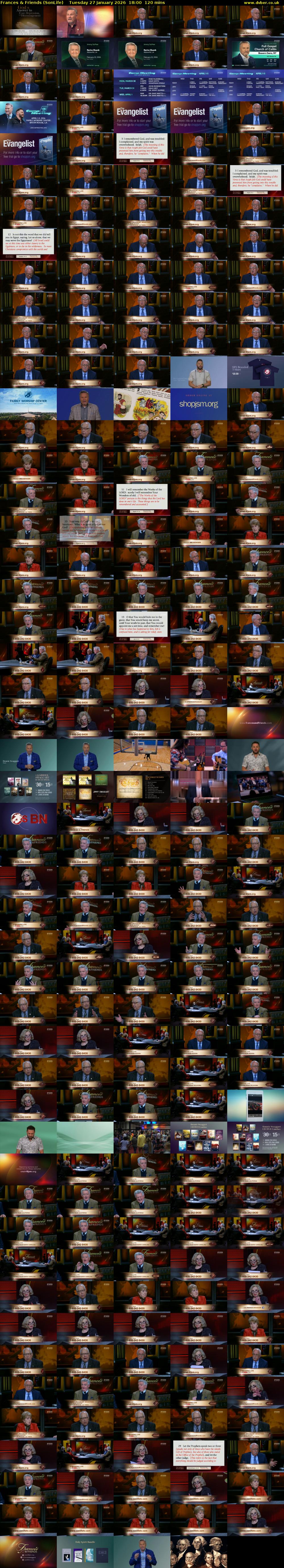 Frances & Friends (SonLife) Tuesday 27 January 2026 18:00 - 20:00