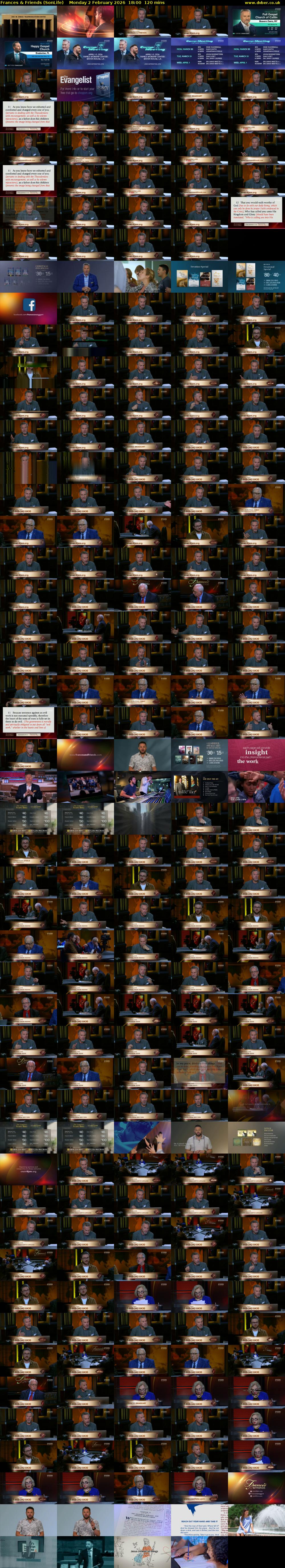 Frances & Friends (SonLife) Monday 2 February 2026 18:00 - 20:00