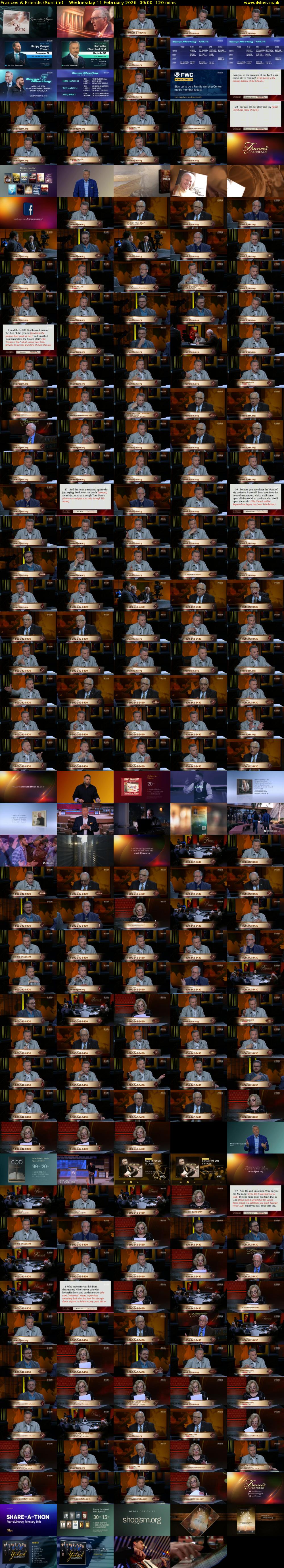 Frances & Friends (SonLife) Wednesday 11 February 2026 09:00 - 11:00