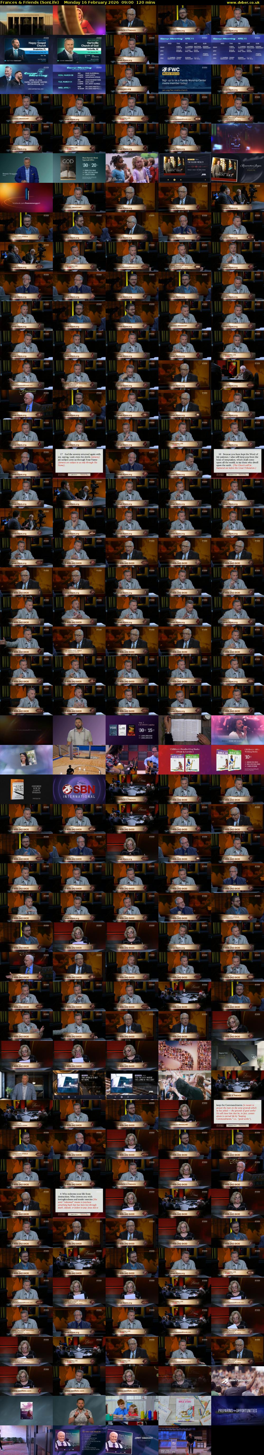 Frances & Friends (SonLife) Monday 16 February 2026 09:00 - 11:00