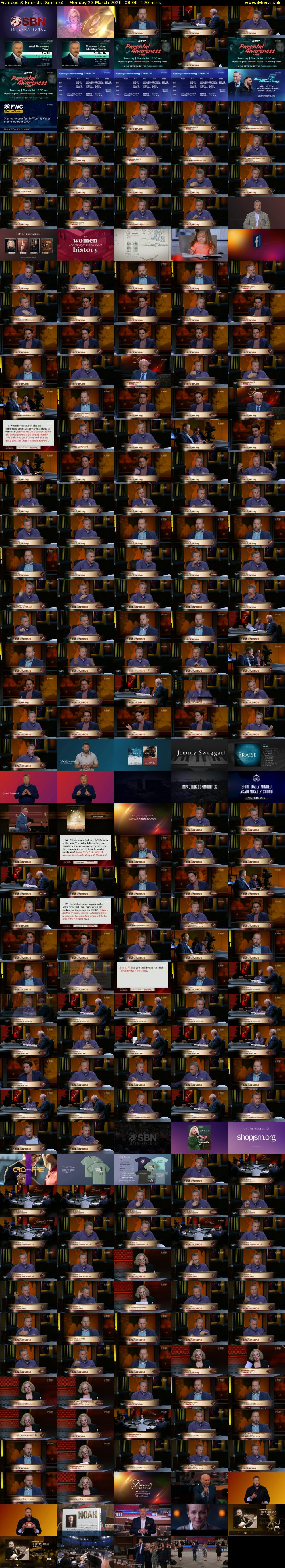 Frances & Friends (SonLife) Monday 23 March 2026 08:00 - 10:00