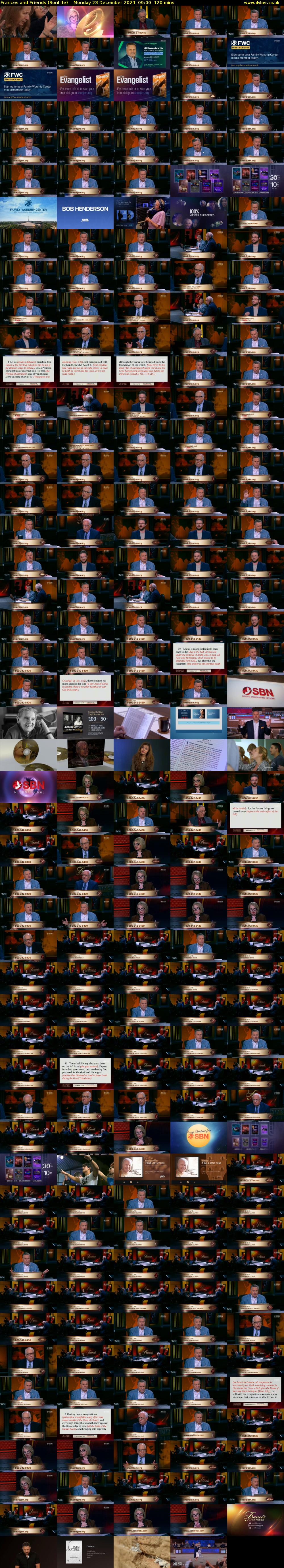 Frances and Friends (SonLife) Monday 23 December 2024 09:00 - 11:00