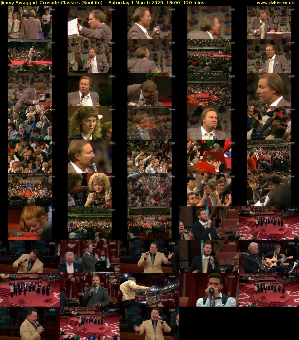 Jimmy Swaggart Crusade Classics (SonLife) Saturday 1 March 2025 18:00 - 20:00