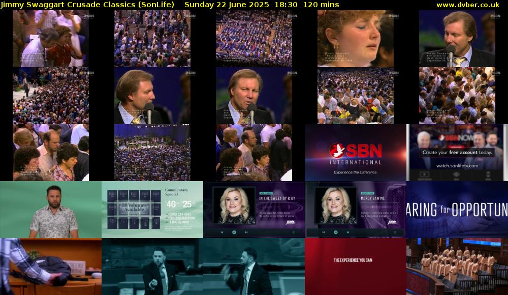 Jimmy Swaggart Crusade Classics (SonLife) Sunday 22 June 2025 18:30 - 20:30