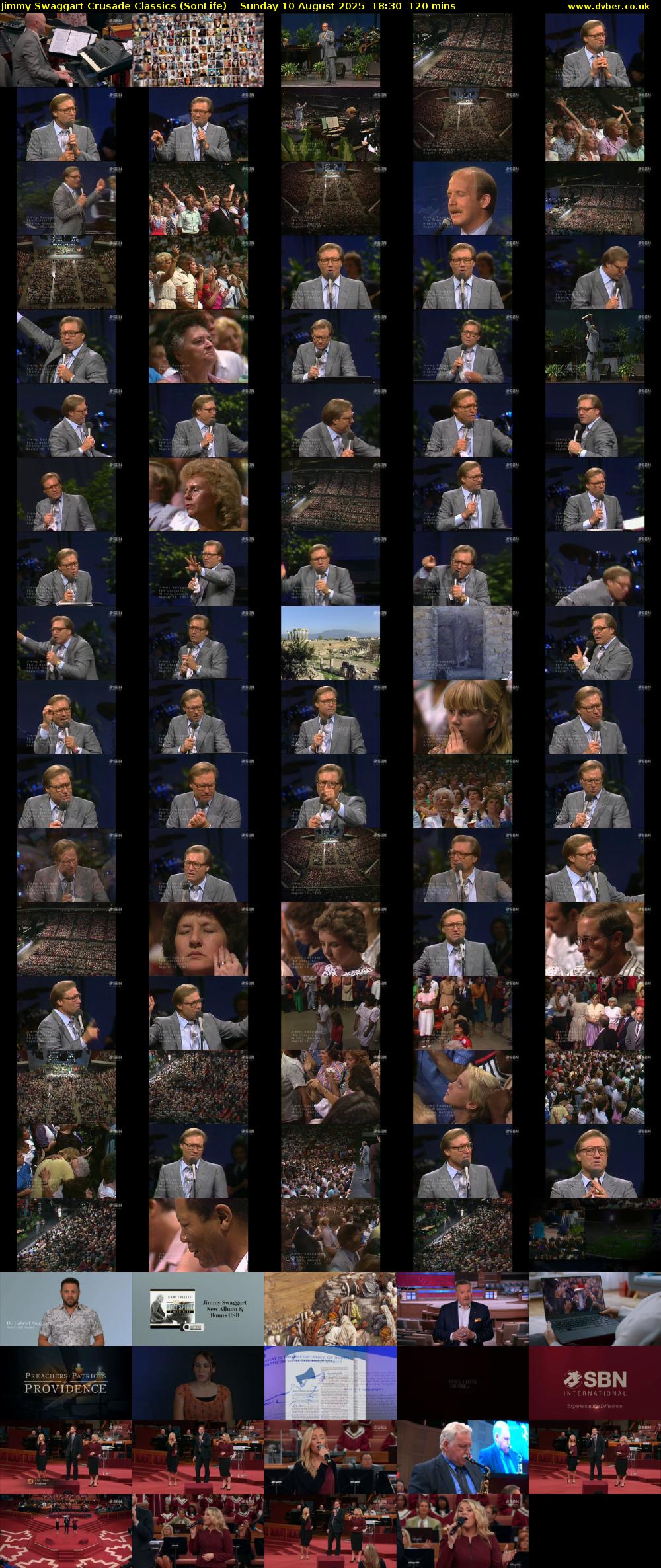 Jimmy Swaggart Crusade Classics (SonLife) Sunday 10 August 2025 18:30 - 20:30