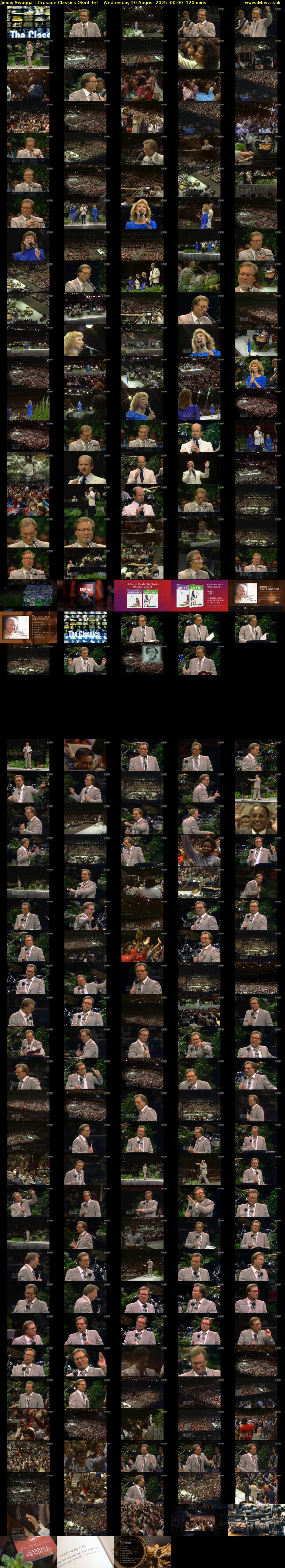 Jimmy Swaggart Crusade Classics (SonLife) Wednesday 20 August 2025 00:00 - 02:00
