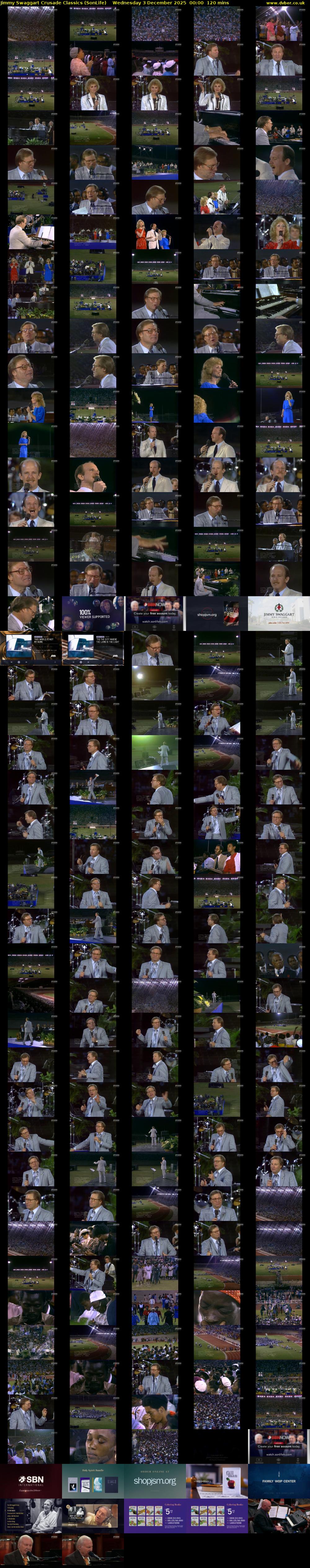 Jimmy Swaggart Crusade Classics (SonLife) Wednesday 3 December 2025 00:00 - 02:00