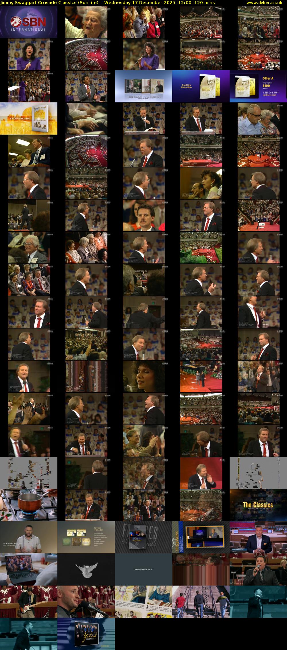 Jimmy Swaggart Crusade Classics (SonLife) Wednesday 17 December 2025 12:00 - 14:00