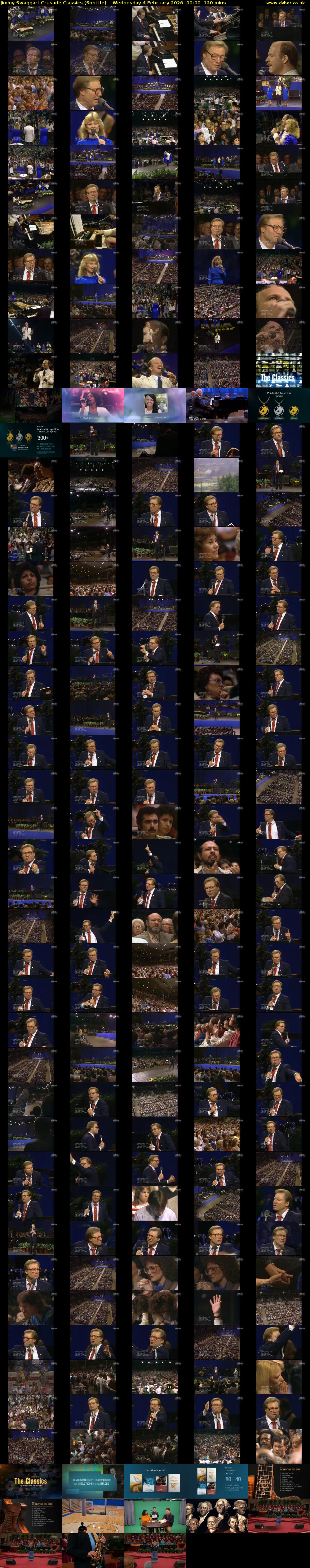 Jimmy Swaggart Crusade Classics (SonLife) Wednesday 4 February 2026 00:00 - 02:00