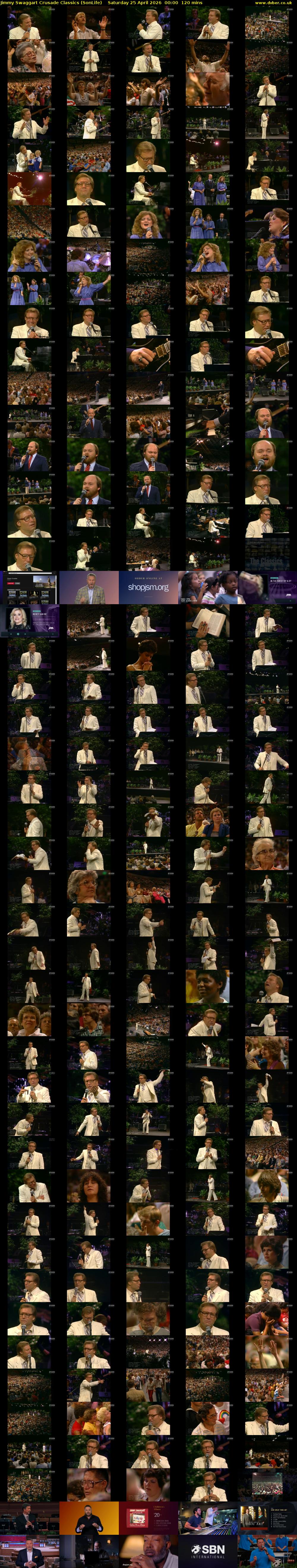 Jimmy Swaggart Crusade Classics (SonLife) Saturday 25 April 2026 00:00 - 02:00