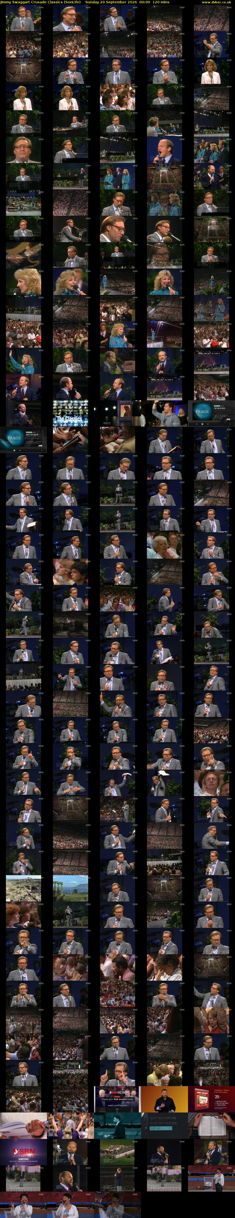Jimmy Swaggart Crusade Classics (SonLife) Sunday 20 September 2026 00:00 - 02:00