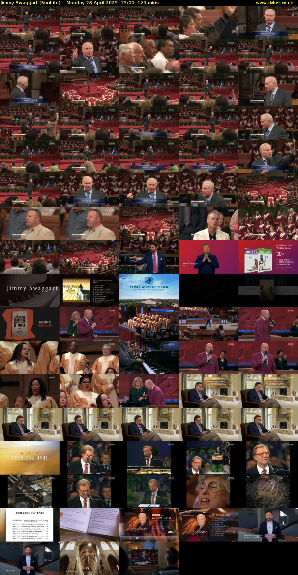 Jimmy Swaggart (SonLife) Monday 28 April 2025 15:00 - 17:00