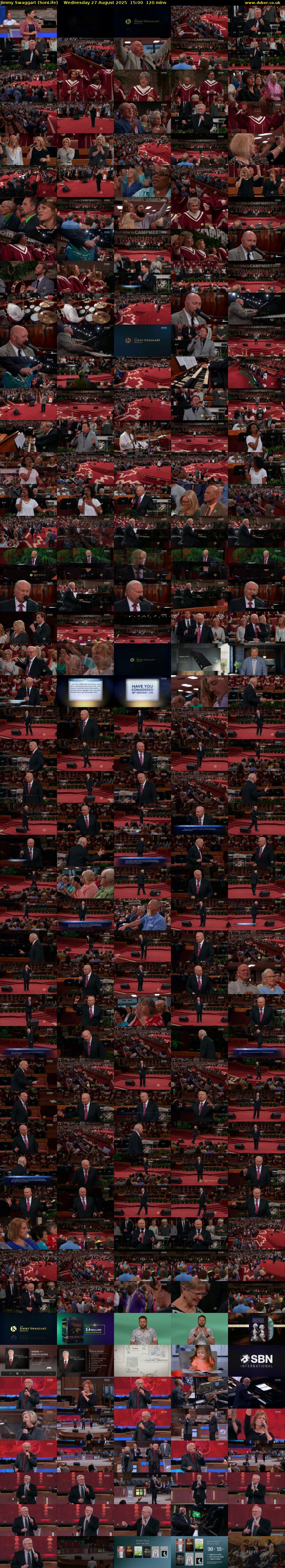 Jimmy Swaggart (SonLife) Wednesday 27 August 2025 15:00 - 17:00