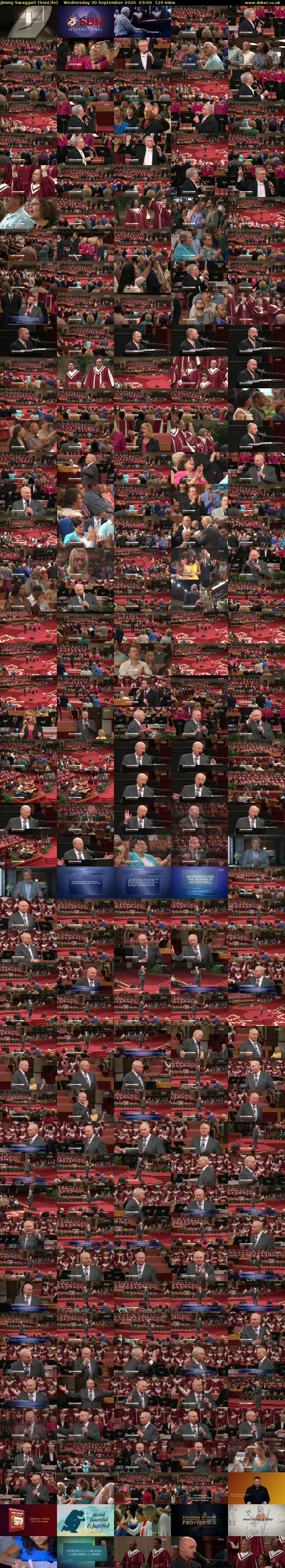 Jimmy Swaggart (SonLife) Wednesday 30 September 2026 03:00 - 05:00