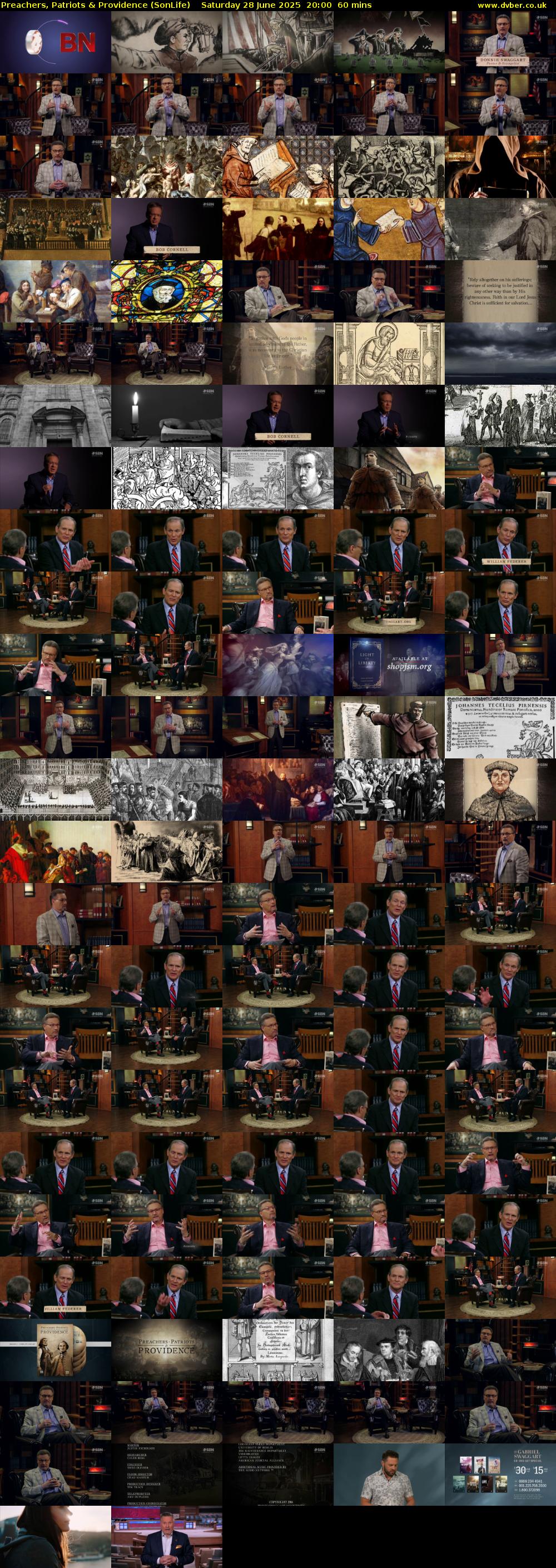 Preachers, Patriots & Providence (SonLife) Saturday 28 June 2025 20:00 - 21:00