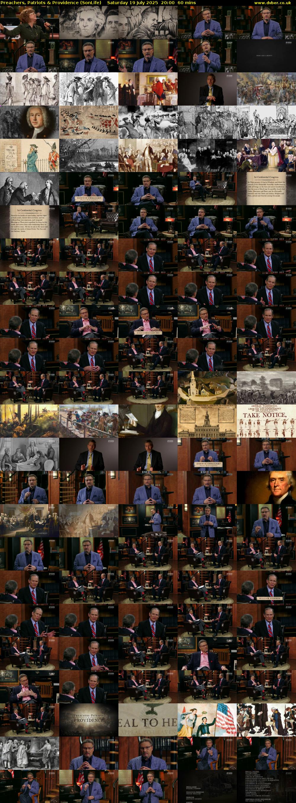 Preachers, Patriots & Providence (SonLife) Saturday 19 July 2025 20:00 - 21:00