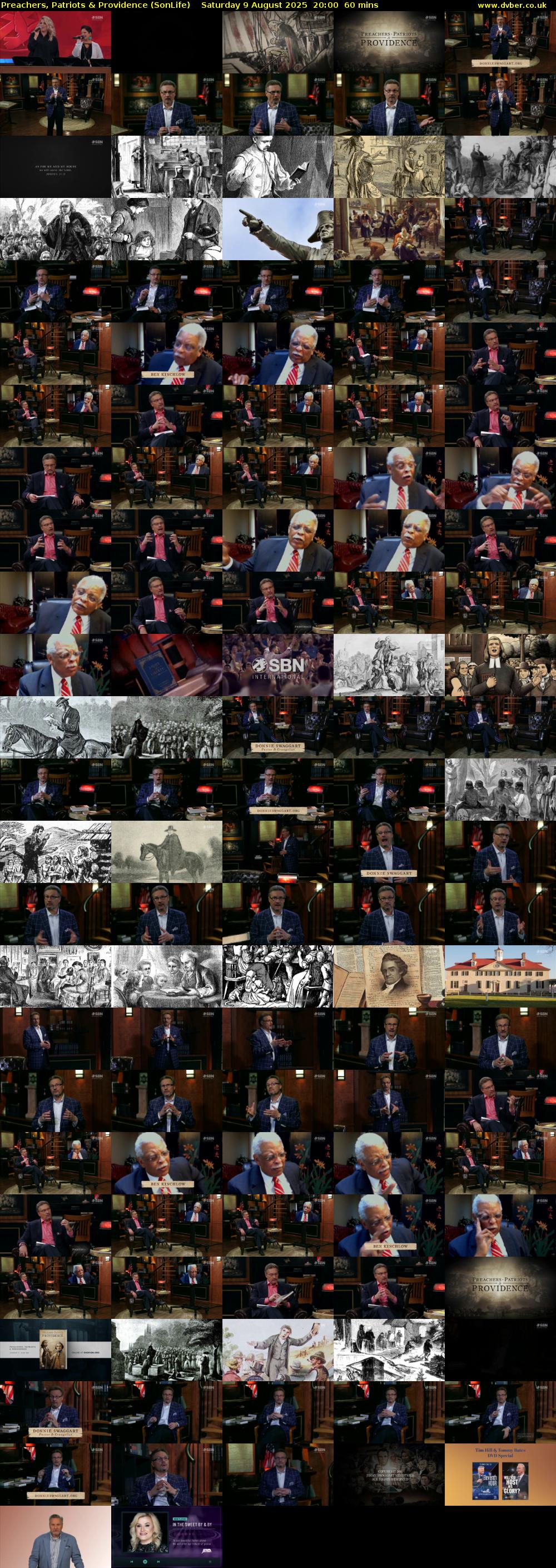 Preachers, Patriots & Providence (SonLife) Saturday 9 August 2025 20:00 - 21:00