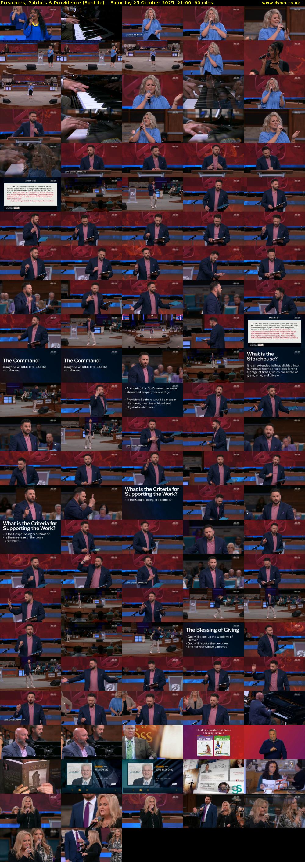 Preachers, Patriots & Providence (SonLife) Saturday 25 October 2025 21:00 - 22:00